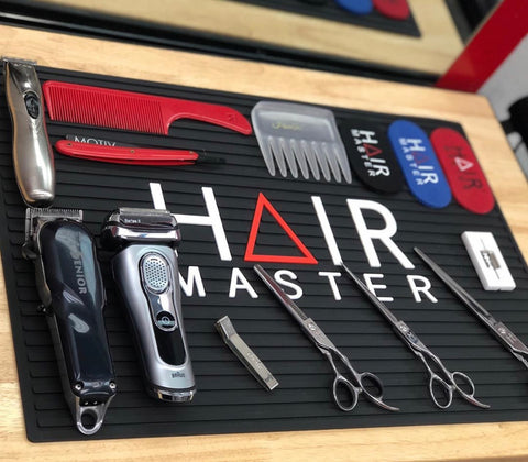 Hair Master - Barber Station Mat - Black
