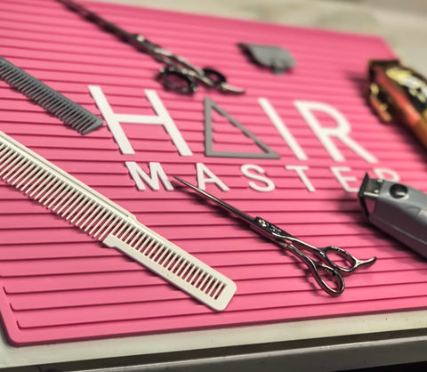 Hair Master - Barber/Stylist Station Mat- Pink